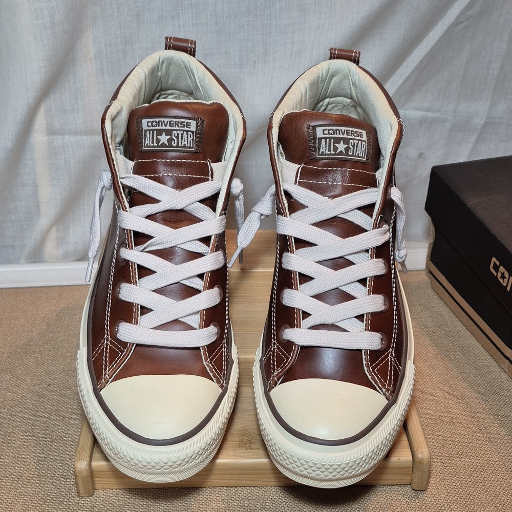 Converse Chuck Taylor All Star Street SLP-Mid•Pinecone•Leather•Men's 8 - Picture 4 of 13